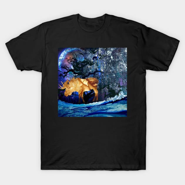 midnight MOOSE T-Shirt by mursart68